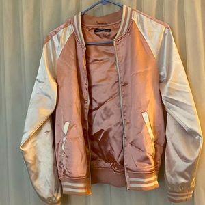 Brandy Melville Pink Bomber Jacket